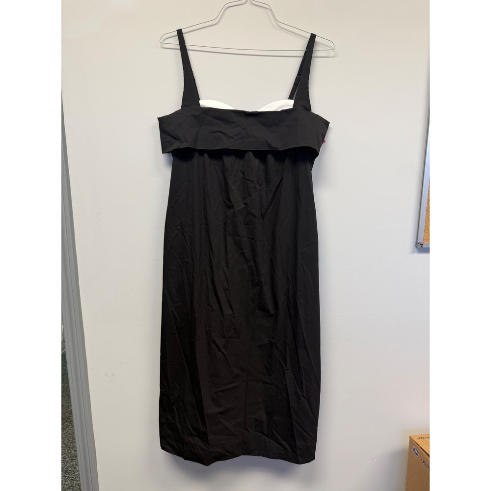 Maeve Anthropologie Cutout Babydoll Midi Dress Medium NWT Sold Out! Black White